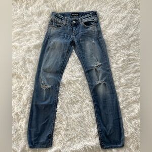 Epic Women's Blue Ripped Skinny Jeans